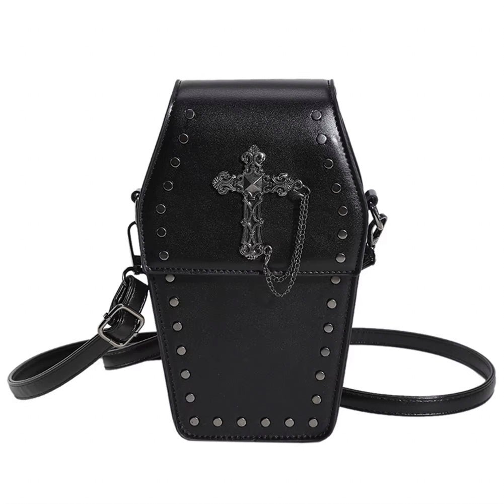 Coffin Shoulder Bag Purse Gothic Crossbody