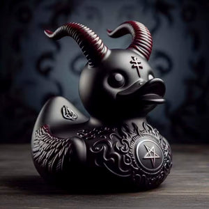 Gothic Punk Duck Statue