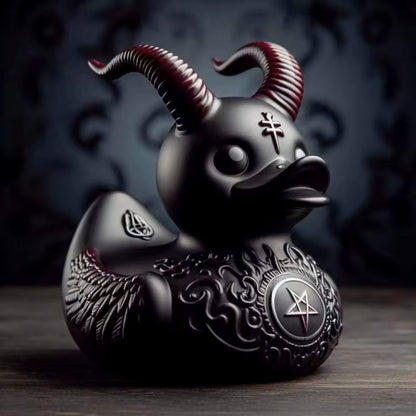 Gothic Punk Duck Statue