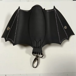 Gothic Bat Coin Bag with Keychain