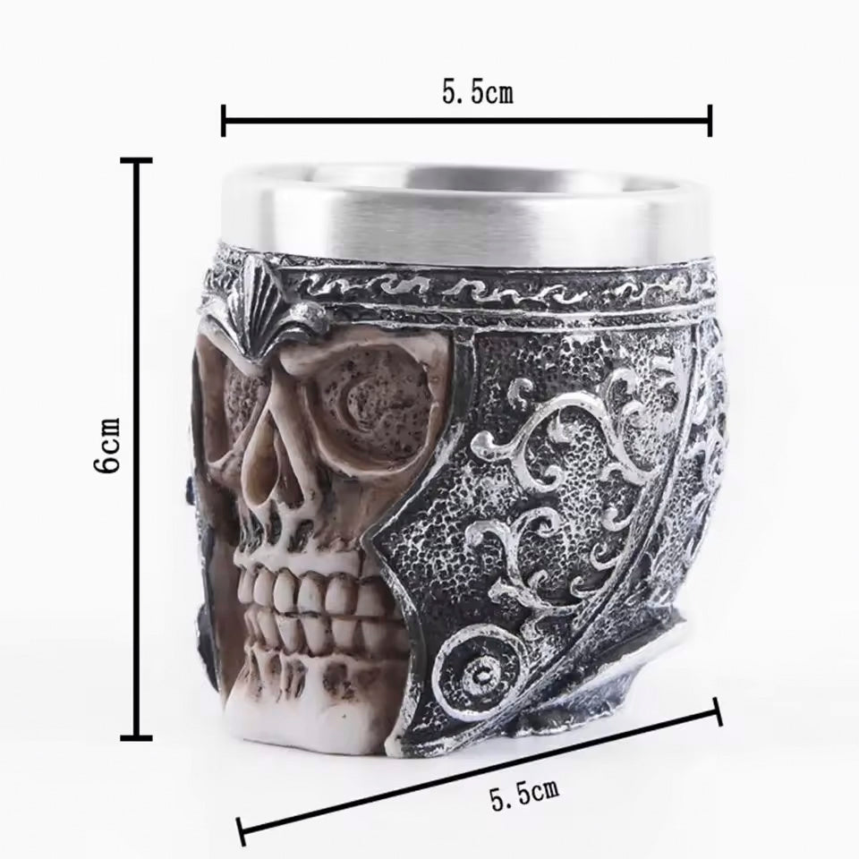 Skull Deluxe Double Shot Glass