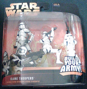 BUILD YOUR ARMY CLONE TROOPERS (White Armor / red line) 3.5 Inch