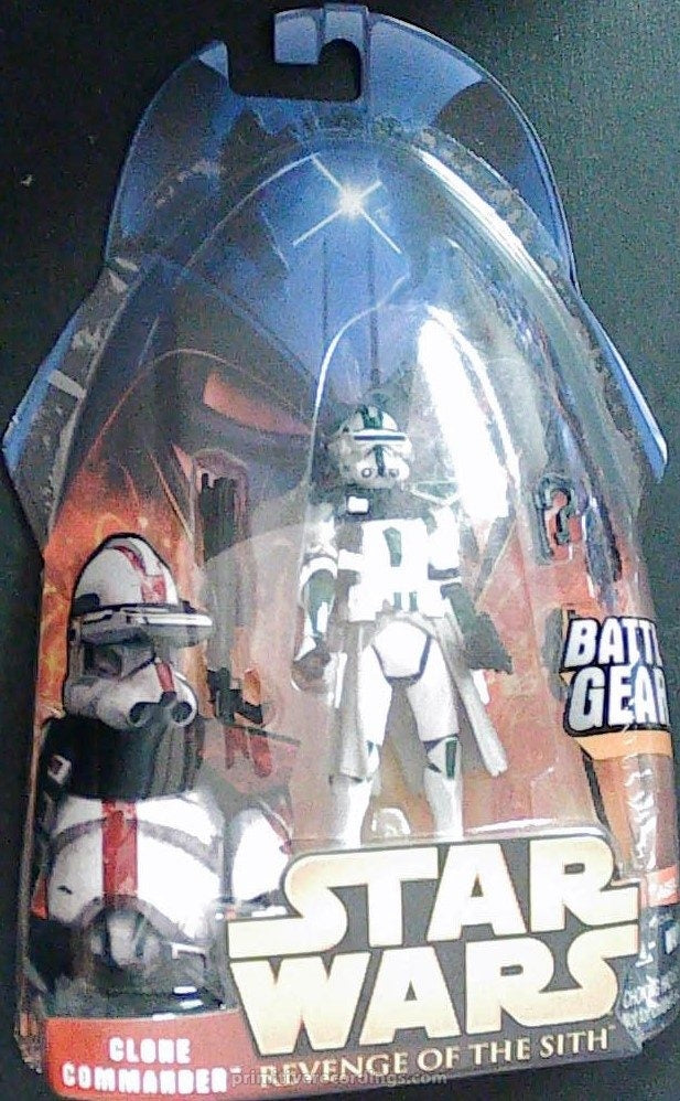 ROTS Clone Commander In Battle Gear Action Figure green