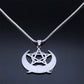 Witch Knot Pentagram Triple Moon Necklace
