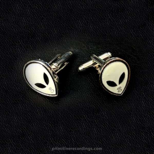 Alien Cuff Links White