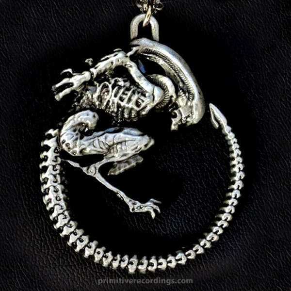 Alien Fetal Position Necklace