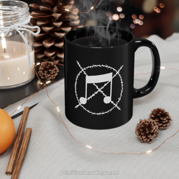 Anti-Music Note Black Mug - Noise Grindcore