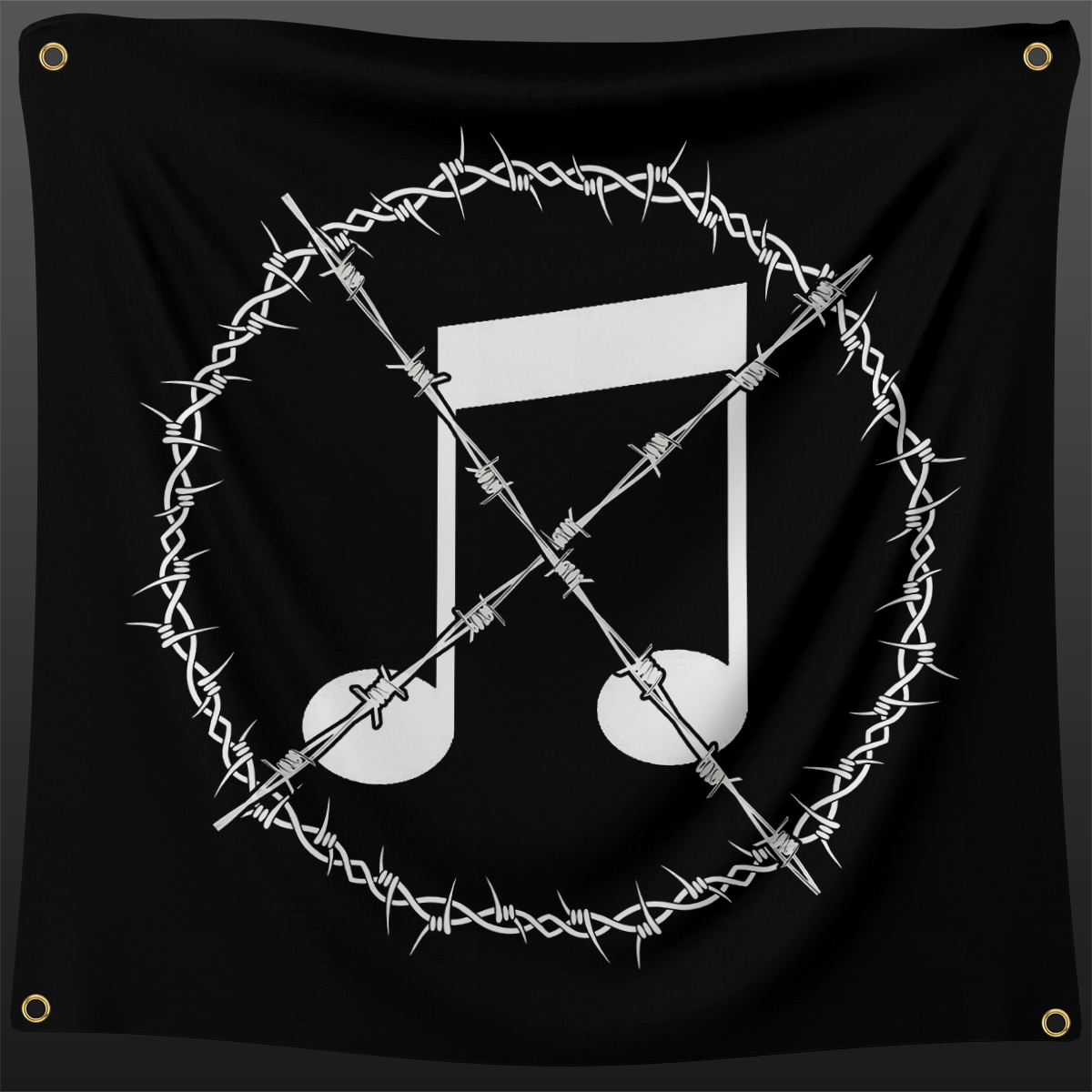 Anti-Notes Grindcore Noise Symbol 3x3 Flag
