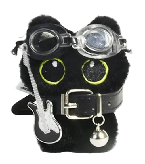 Plush Cat with Guitar Key Chain