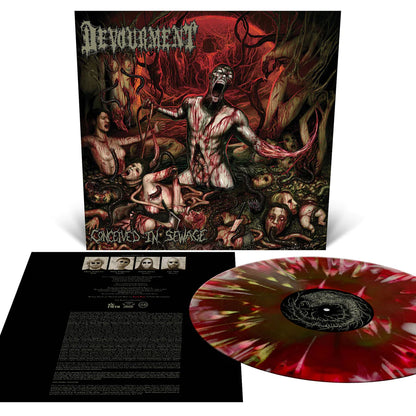 Conceived In Sewage Tri Color Merge with Splatter 12 Inch Vinyl Record