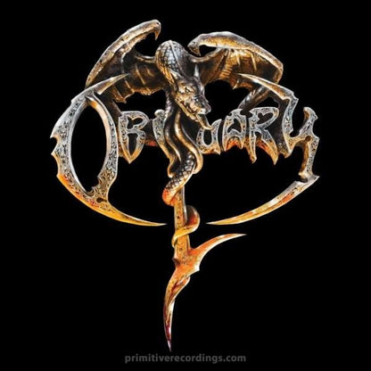 Obituary Halloween Orange and Black Galaxy Merge Vinyl