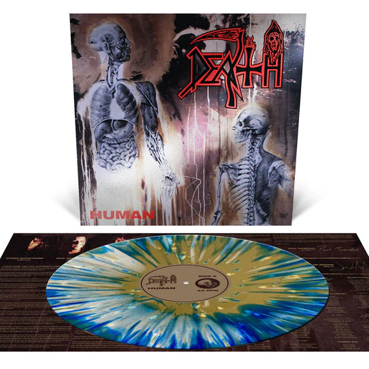 Human Reissue Tri Color Merge with Splatter Silver Foil Laminated Jacket 12 Inch Vinyl