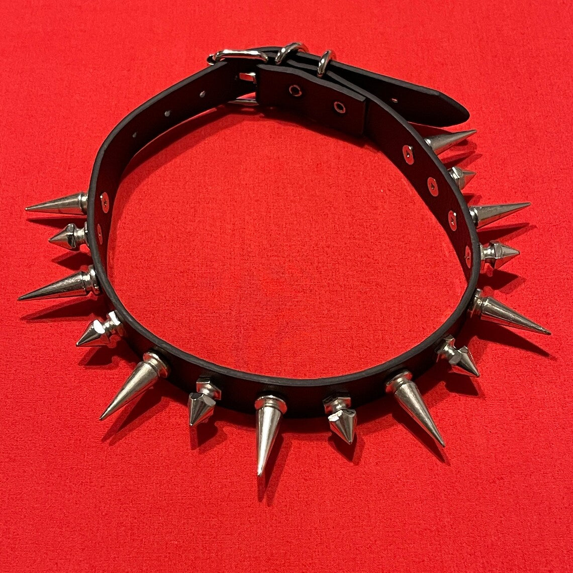 1 Row Short and Tall Spiked Choker