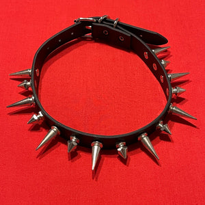 1 Row Short and Tall Spiked Choker