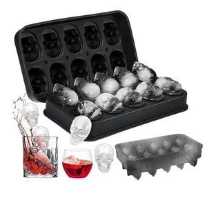 Halloween Skull Shaped Silicone Ice Cube Tray