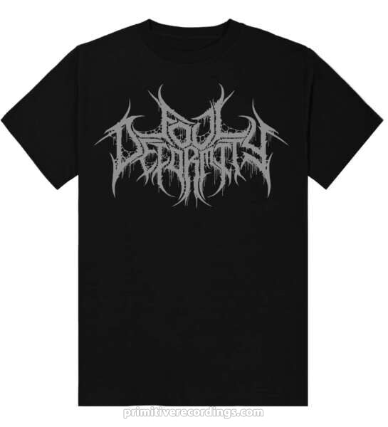 Foul Deformity Gray Logo Black T-Shirt