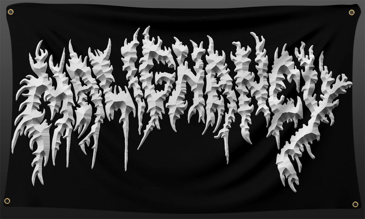 White Carve Logo 3 x 5 Foot Flag
