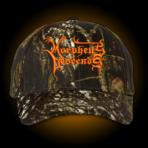 Morpheus Descends Orange Logo on Mossy Oak Camo Hat