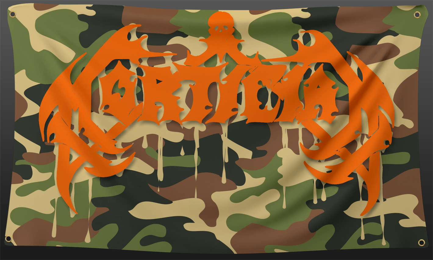 Mortician Logo on Camo 3x5 Flag