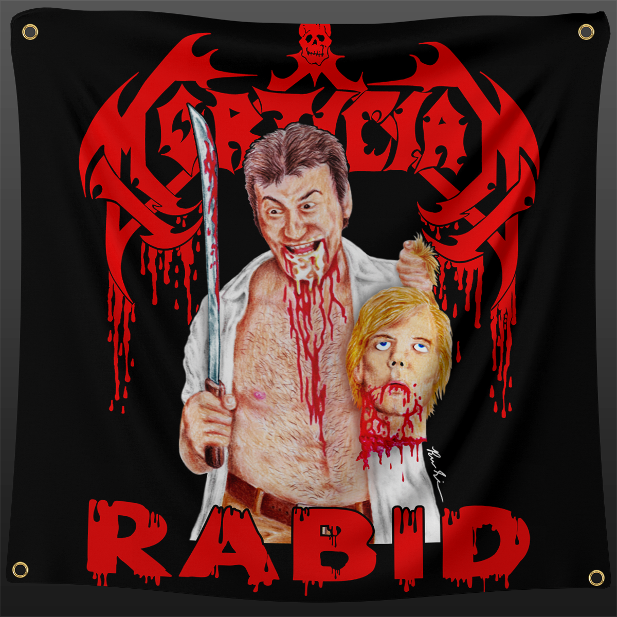 Rabid 3x3 Foot Tapestry