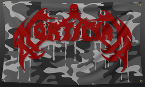 Mortician Logo on Winter Camo 3x5 Flag