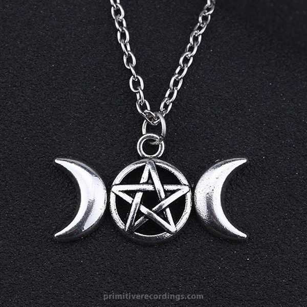 Triple Goddess Pentagram Necklace