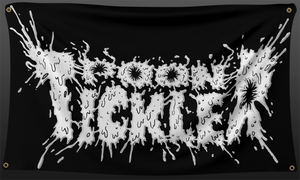 Poontickler White Logo Flag 3x5 Flag