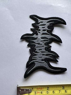 Immolation Silver Logo Embroidered Patch