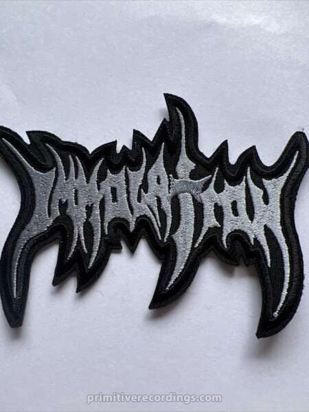 Immolation Silver Logo Embroidered Patch