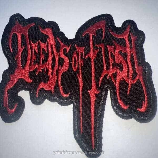 Deeds of Flesh Red Logo Embroidered Patch