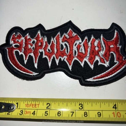 Sepultura Red Logo Embroidered Patch