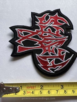 In Flames Red Logo Embroidered Patch