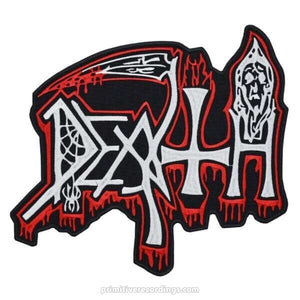Death (old white-red logo) Large Embroidered Back Patch