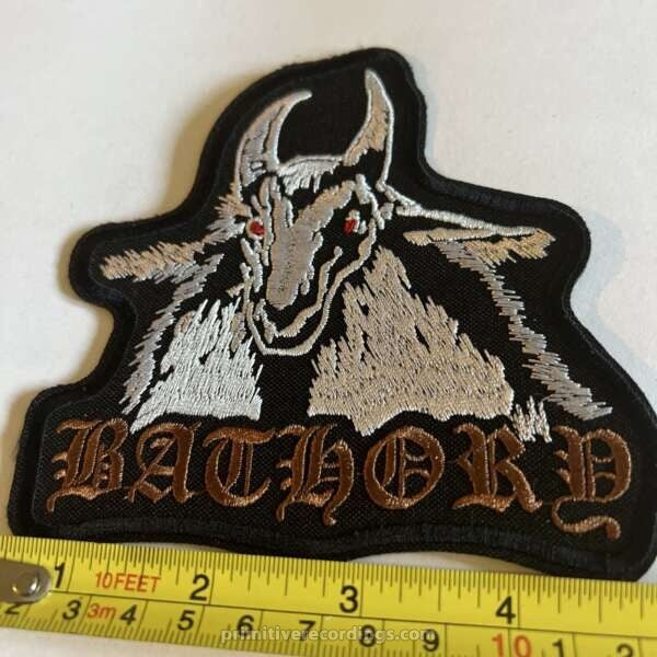 Bathory Goat Copper Logo Embroidered Patch