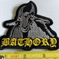 Bathory Goat Yellow Logo Embroidered Patch