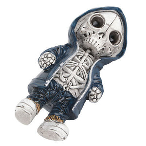 Skeleton Boy Dark Blue Resin Statue