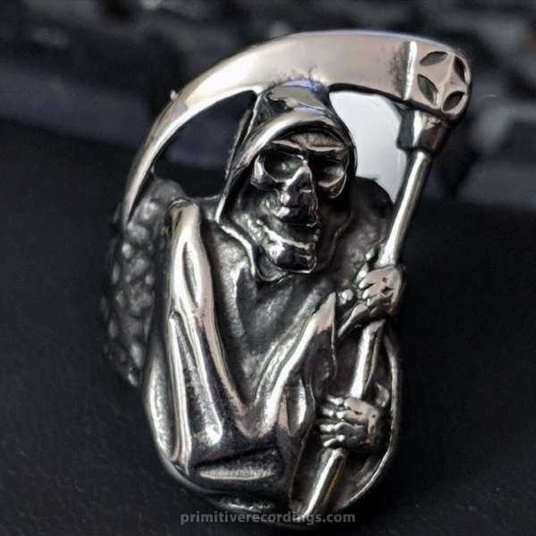 Stainless Steel Grim Reaper Ring