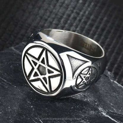 Stainless Steel Pentagram Ring