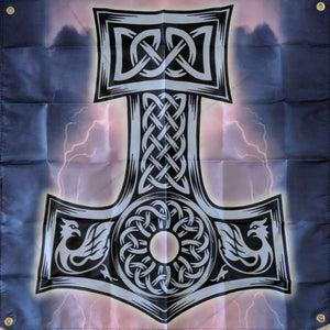 Thor's Hammer Mjolnir Tapestry