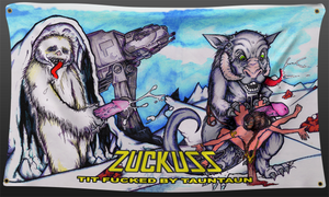 Titfucked By Taun Taun 3x5 Foot Flag
