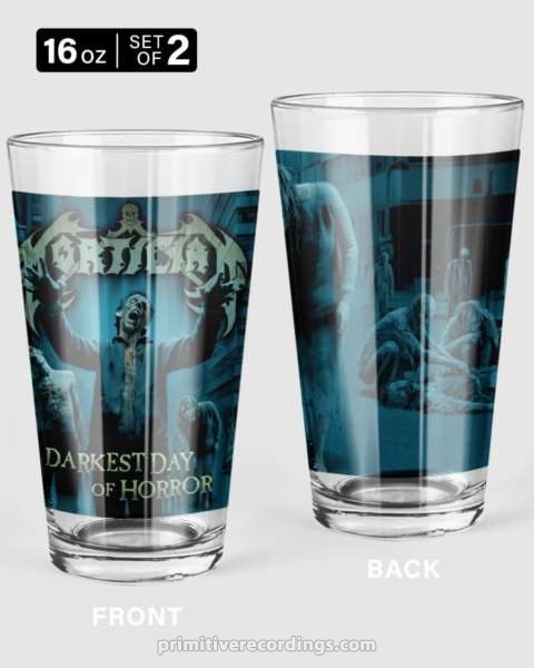 Darkest Day Of Horror 16 oz Pint Glass Set of Two : Primitive Recordings LLC