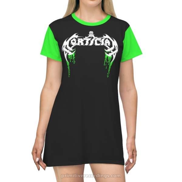 Neon Green Dog | Graphic T-Shirt Dress